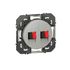 Prise haut-parleur encastrable double Aluminium - Dooxie LEGRAND