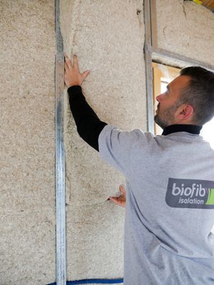 Panneau d'isolant naturel BIOFIB TRIO - Epaisseur 45mm - l.0,60 x L.1,2m - Ballot de 14 panneaux BIOFIB