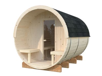 Sauna extérieur rond en bois Palmako Anita 4 places avec poêle - 10,4 m² - PALMAKO
