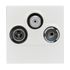 Prise TV, radio et satellite encastrable 2 modules Blanc - Mosaic LEGRAND