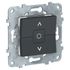 Interrupteur volet roulant 3 boutons anthracite - Unica SCHNEIDER ELECTRIC