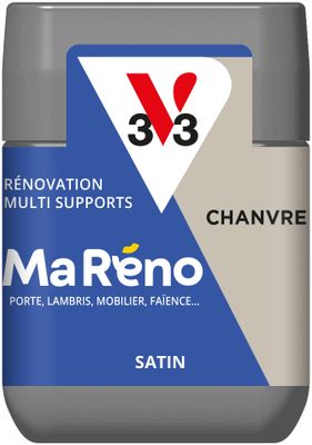 Peinture de rénovation multi- V33supports MaRéno chanvre finition satinée 75 mL - V33