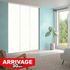 Portes de placard coulissantes blanc veiné 3 vantaux H 2,50 m x L 1,80 m OPTIMUM