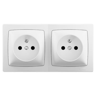 Double prise 2 pôles + terre en saillie vertical/horizontal ASL blanc - LEGRAND