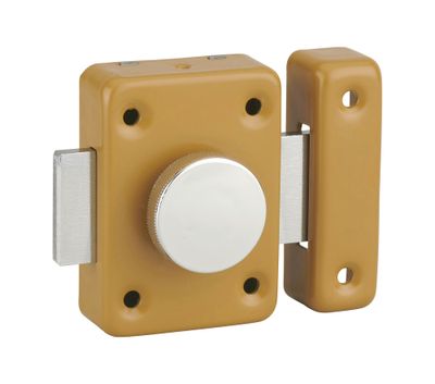 Verrou de meuble Alouette 50 mm à bouton doré THIRARD