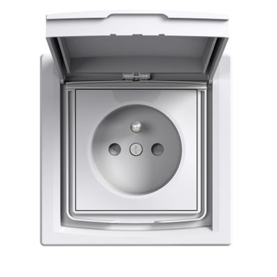 Prise 2 pôles + terre IP44 blanc - Asfora SCHNEIDER ELECTRIC