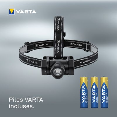 Lampe frontale indestrutible H20 350 Lumens avec piles - VARTA