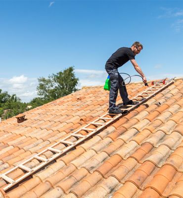 Echelle plate de toit 2 x 2,5 m Safety Roof en bois - HAILO