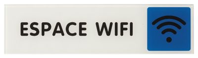 Plaque signalétique adhésive Espace Wifi 170 x 45 mm THIRARD