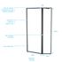 Paroi de douche à l'italienne 80+40x200 cm profilé noir verre transparent 5 mm Dark Edge - AURLANE