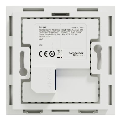 Borne WiFi encastrable avec prise RJ45 grade 2 catégorie 6 - Odace 2011 SCHNEIDER ELECTRIC