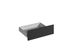 Façade tiroir pour meuble de cuisine Lotus anthracite mat 13,8 x 60 cm OFITRES