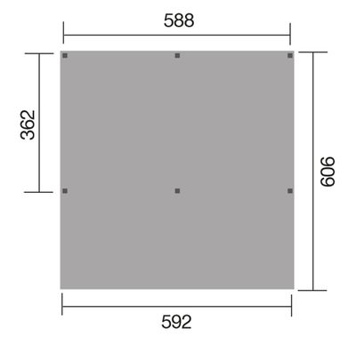 Carport double en Y avec toit en PVC 612, Livraison à domicile incluse - WEKA