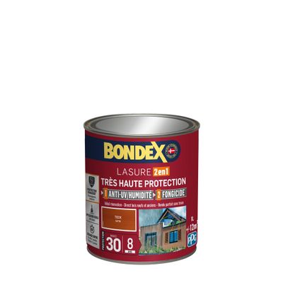 Lasure très haute protection 8 ans teck 1 L - BONDEX