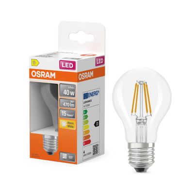 Ampoule LED E27 à filament 4 W = 470 lumens blanc chaud OSRAM