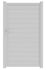 Portillon aluminium BREZINS l.1,00 x H.1,60 m gris clair JARDIMAT