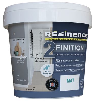 Résine transparente de protection mat 500 ml RESINENCE