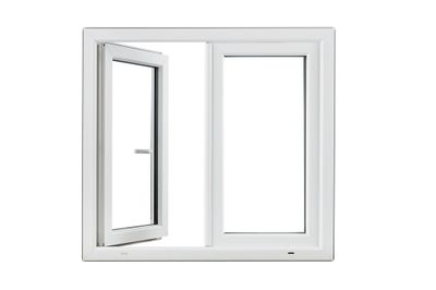 Fenêtre PVC blanc 2 vantaux H.95 x l.100 cm CLOSY