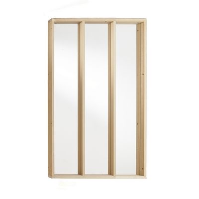 Verrière d'atelier bois 3 éléments hauteur 107,5 x largeur 89,6 cm MOTTEZ