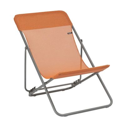 Transat de jardin pliant multi-positions orange/clémentine MAXI TRANSAT - LAFUMA