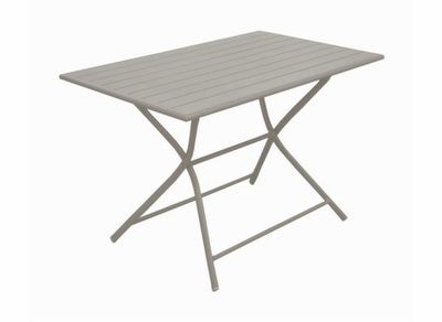 Table de jardin pliante GUERIDON aluminium crème 110 x 70 cm, Livraison à domicile incluse - PROLOISIRS