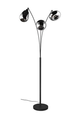 Lampadaire E14 Lumina noir et chromé 3x10W - TRIO