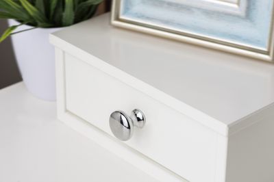 Boutons de meuble ronds chrome poli diamètre 30 mm par 4 REI