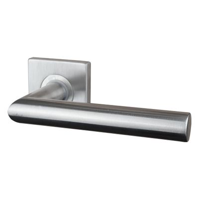 Poignées de porte sur rosaces carrées sans trou Edison inox ALPERTEC