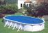 Bâche à bulles piscine acier ovale Ø 3,60/3,50 m GRE