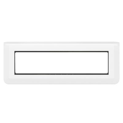 Plaque de finition 8 modules horizontale Blanc - Mosaic LEGRAND