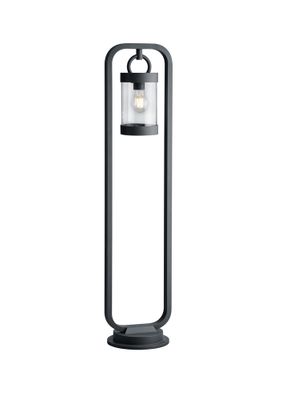 Potelet extérieur E27 100cm détecteur crépusculaire Sambesi anthracite IP44 28W - TRIO