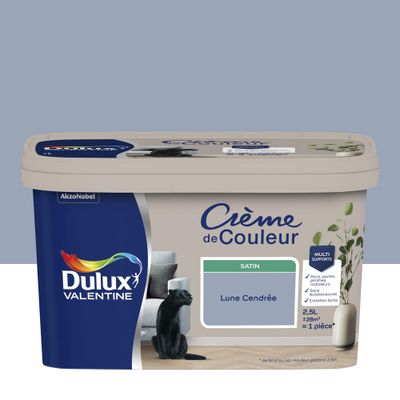 Peinture crème de couleur Lune Cendrée Satin 2,5 L - DULUX VALENTINE