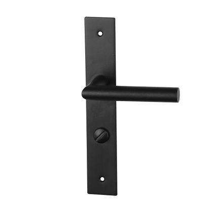 Poignées de porte sur plaques à condamantion Edison noir ALPERTEC