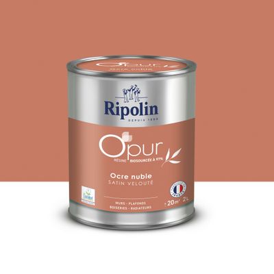 Peinture O'PUR Satin OCRE NUBIE 2 L - RIPOLIN