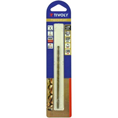 Foret métal HSS long de 119 mm et diamètre 4 mm - TIVOLY