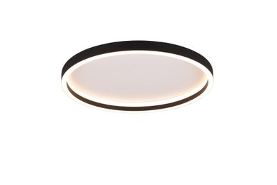 Plafonnier LED rond Rotonda noir 2600 lumens blanc chaud - REALITY