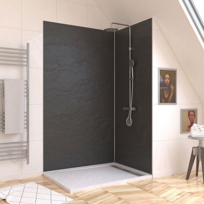Panneau mural de douche 120x210 cm Ardoise - AURLANE