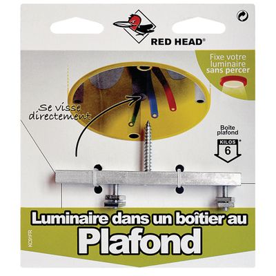 Fixation pour boitier d'encastrement de plafond kit RED HEAD