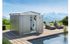 Abri de jardin en métal Panorama 7.36 m² gris quartz 2 portes BIOHORT Livraison à domicile incluse