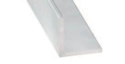 Cornière égale aluminium anodisé argent brillant 10 x 10 x 1,5 mm 2,50 m CQFD