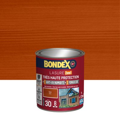 Lasure très haute protection 8 ans teck 1 L - BONDEX