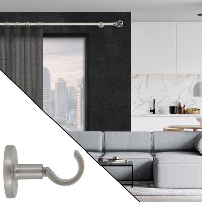 Support ouvert en métal diam 20 à 28mm Finition Chromé mat - MOBOIS