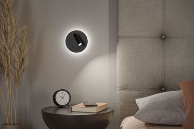 Spot LED mural en saillie orientable et sans fil lumière blanc chaud Noir - Kiora PAULMANN