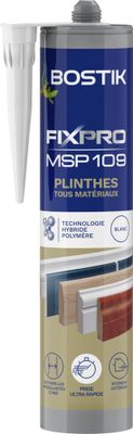 Mastic colle de fixation pour plinthes MSP 109 cartouche 290 ml - BOSTIK