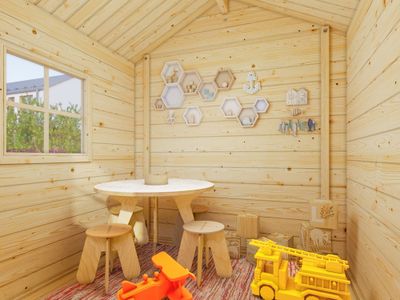 Maisonnette  pour enfant Bois Naturel  Stina 3,1m2 Livraison à domicile incluse