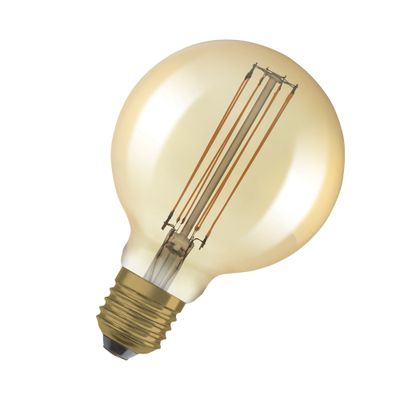 Ampoule LED Globe E27 Ambrée variable 8,8W=806 lumens Blanc chaud OSRAM