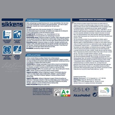 Peinture murs et plafonds acrylique blanc mat 2,5 L - SIKKENS