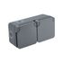 Double Prise 2 pôles+terre étanche IP55 horizontale anthracite Cyklone DEBFLEX