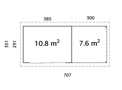 Abri de jardin bois Lydia + Pergola Naturel 17,8m2 Livraison à domicile incluse