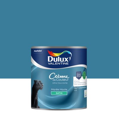 Peinture crème de couleur Marée Haute satin 0,5L - DULUX VALENTINE